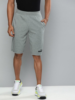 PUMA Solid Men Grey Basic Shorts