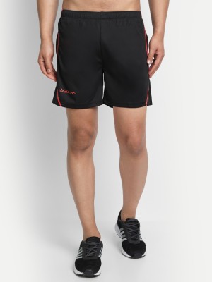 DIDA Solid Men Black Sports Shorts