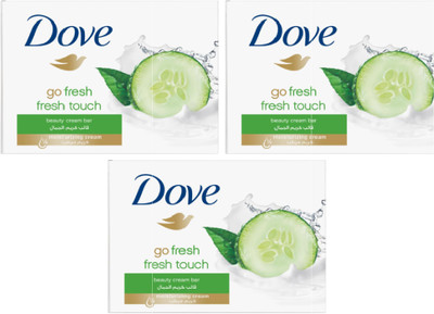 DOVE IMPORTED GO FRESH TOUCH BEAUTY CREAM BAR SOAP 100 GM PACK OF 3(3 x 100 g)