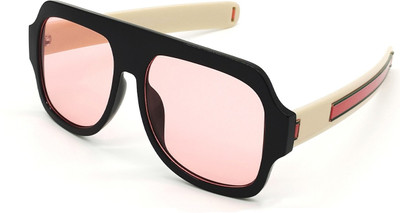 BAJERO Retro Square Sunglasses(For Men & Women, Pink)