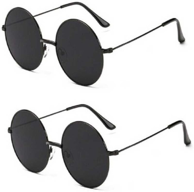 Dannilo Round Sunglasses(For Boys & Girls, Black)