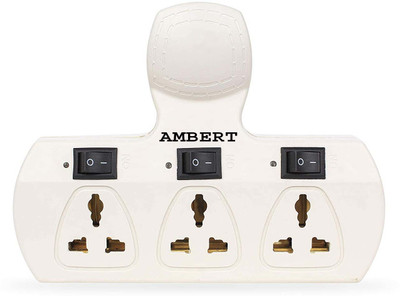 ambert multiplug 3  Socket Extension Boards(White, 0 m)