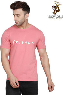 SLOWLORIS Solid Men Round Neck Multicolor T-Shirt