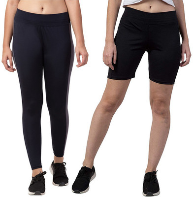 Bluecon Solid Women Black Tights