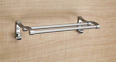 iSTAR 18 INCH Stainless Steel Towel Rack Cum Towel Bar | Bathroom Towel Rod Holder | Wall Mounted Hand Towel Rail for Kitchen and Washroom | Towel Hanger | Towel Stand | Bathroom Accessories Silver Towel Holder(Steel)