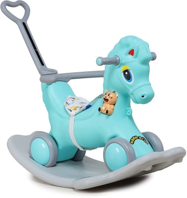 baby tone 2 in 1 Baby Horse Rider Musical Rocker for Kids 1-3 Years Birthday Gift for Kids/Boys/Girls/Charlie Rider Indoors and Outdoors toy Rideons & Wagons Non Battery Operated Ride On(Blue)