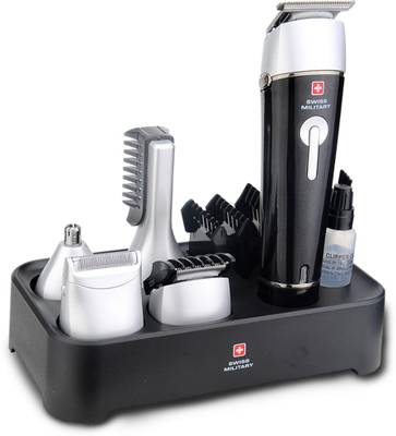 SWISS MILITARY 5-in-1 Grooming Kit (SHV-5, Black)  Runtime: 70 min Grooming Kit for Men &amp; Women  (Black, Silver)
