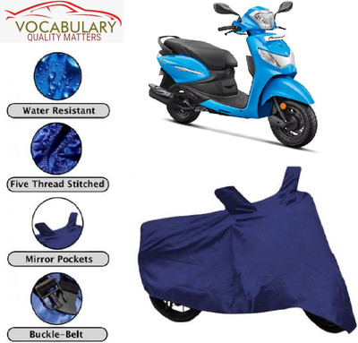 MEGA MARTZZ Waterproof Two Wheeler Cover for Hero(Pleasure+ 110, Blue)