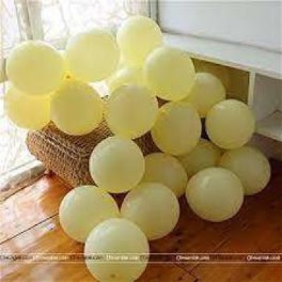 ANVRITI Solid Solid Pastel Colored Balloons Pastel Yellow Color Pack of 25 Balloon(Yellow, Pack of 25)