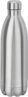 FAAS 1PS Vacuum Insulated Water Bottle Thermos Hot and Cold Flask 1000 ml 1000 ml Flask(Pack of 1, Silver, Steel)