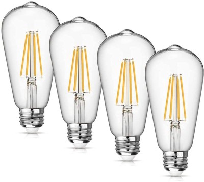 Brightlance 4 W Standard E27 LED Bulb(Yellow, Pack of 4)