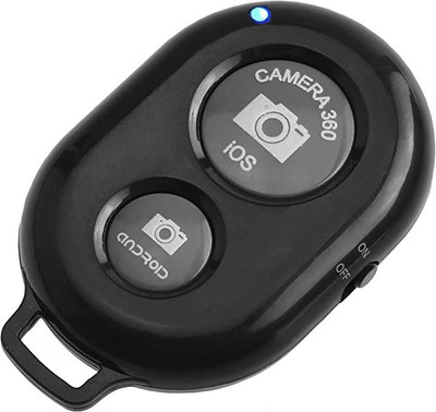 KMJSA Pro - Small Shutter Button/Remote Controller for Selfie Click|Pocket Remote Controller| Wireless & Bluetooth Controller| Compatible with All Devices  Camera Remote Control(Black)