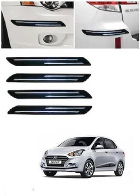 ARNEJA Rubber Car Bumper Guard(Black, Pack of 4, Maruti, Xcent)
