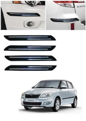 ARNEJA Rubber Car Bumper Guard(Black, Pack of 4, Skoda, Fabia)