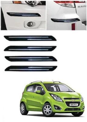 ARNEJA Rubber Car Bumper Guard(Black, Pack of 4, Datsun, Beat)