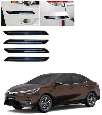 ARNEJA Rubber Car Bumper Guard(Black, Pack of 4, Skoda, Altis)