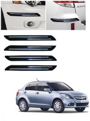 ARNEJA Rubber Car Bumper Guard(Black, Pack of 4, Honda, Swift Dzire)