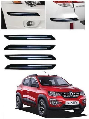 ARNEJA Rubber Car Bumper Guard(Black, Pack of 4, Chevrolet, Kwid)