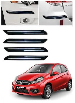 ARNEJA Rubber Car Bumper Guard(Black, Pack of 4, Honda, Brio)