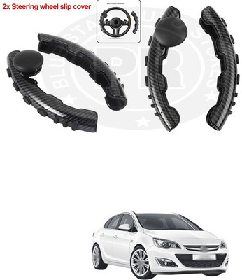 PRTEK Hand Stiched Steering Cover For Opel Astra(Black, Grey, Tarpaulin, Plastic)