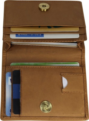 Style 98 Men & Women Travel Tan Genuine Leather Document Holder(9 Card Slots)