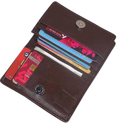 Style 98 15 Card Holder(Set of 1, Brown)