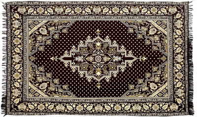 KUBER INDUSTRIES Brown Velvet Carpet(5 ft,  X 7 ft, Rectangle)