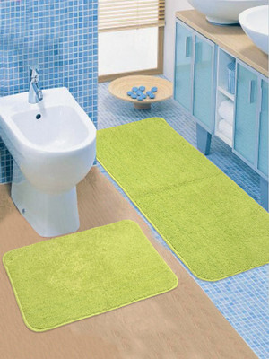 Saral Home Green Polyester Runner(1 ft,  X 3 ft, Rectangle)
