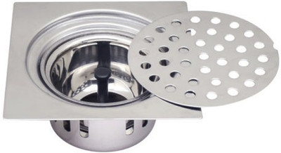 Viking Floor Stainless Steel Push Down Strainer(10 cm Set of 1)