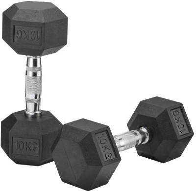 YMD Hexa Double Hexagon 10KGx2 Fixed Weight Dumbbell(20 kg)