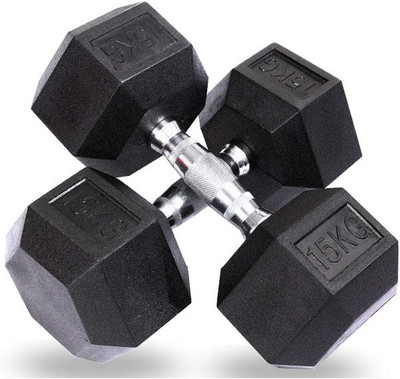 YMD Hexa Double Hexagon 15KGx2 Fixed Weight Dumbbell(30 kg)