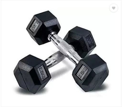 gymfreak Hexa Double Hexagon 2.5KGx2 Fixed Weight Dumbbell(5 kg)