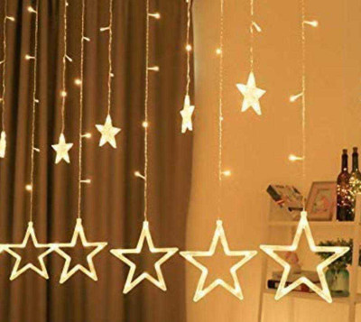 Koshi 136 LEDs 3.05 m Gold Flickering Star Rice Lights(Pack of 1)