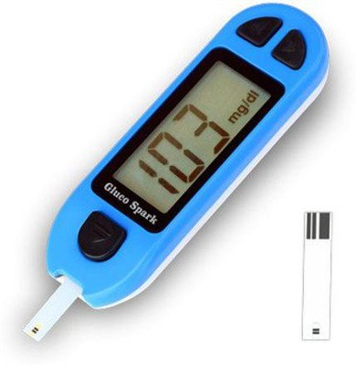 gluco spark glucometer KIT WITH 50 STRIPS . Glucometer(Blue)