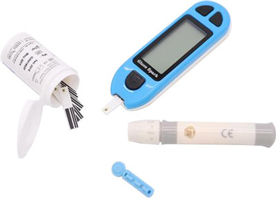 gluco spark Meter, 25 strips and 25 lancets| Compatible only with Glucospark Sugar Machine Glucometer(Blue black)