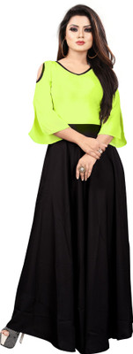3Buddy Fashion Flared/A-line Gown(Light Green)