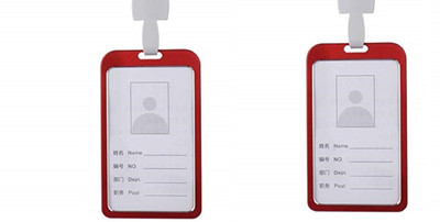 WHNOATOC Stainless Steel ID Badge Holder(Pack of 2)