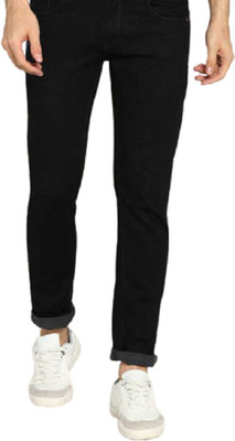 WHATON Slim Men Black Jeans