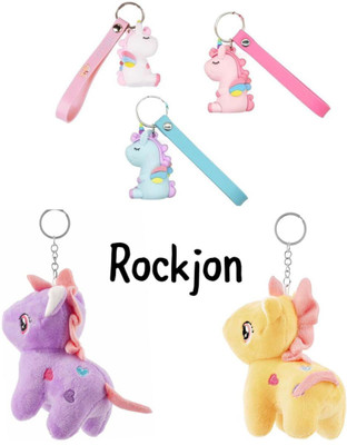 Krullers unicorn keychain (pack of 5) multicolour Key Chain