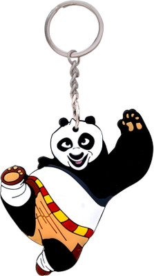 GCT One Sided Cute Panda | Teddy Bear Animal Cartoon (KC-1) Rubber Keychain for Car Bike Men Women Kids Keyring Key Chain