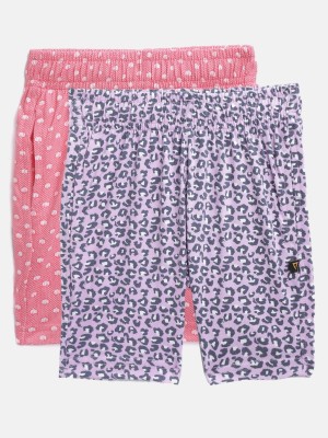 PROTEENS Short For Girls Casual Printed Pure Cotton(Multicolor, Pack of 2)