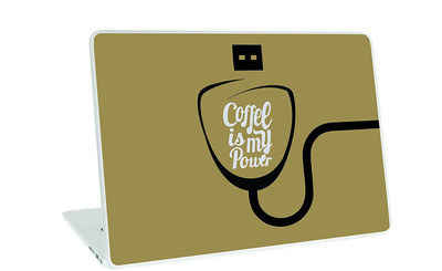 Galaxsia Coffee My Power Vinyl Laptop Skin/Sticker/Cover/Decal vinyl Laptop Skin Compatible for 15.6 inch(Theme: Illustrations)