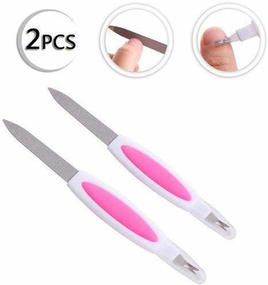 SAFARTRADERS Traders 2 in 1 Manicure Pedicure Nail File Tool Cuticle Trimmer Cutter Remover(Set of 2)