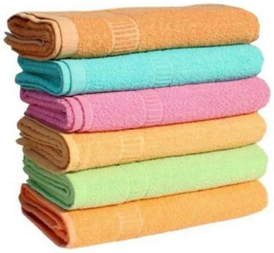 AK Textiles Cotton 400 GSM Hand Towel Set(Pack of 6)