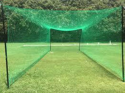 Amz Sports Nets Standard Cricket Practice/Training Net for Ground GREEN 1Side1.5MM THICK(10 X90FT Cricket Net(Green)