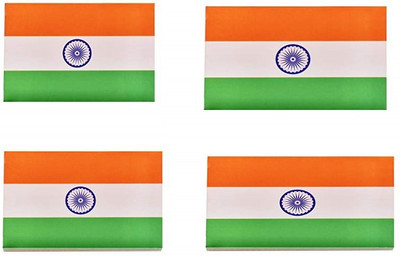 CARIZO KBI04 Acrylic Paper Weights  with Multicolor Acrylic Shaded Transparent(Set Of 4, Tricolor/Indian Flag, Indian Flag)