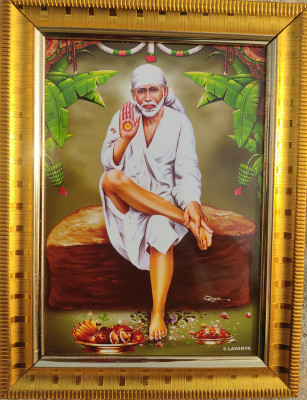 SAI BALAJI ACRALICS Sai Baba Religious Frame