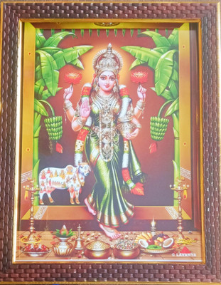 FRAMTASTIC GADAPA LAKSHMI PHOTO FRAME FOR HOME Religious Frame