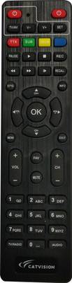 Catvision Remote Control Unit (Standard) for Set Top Box Catvision Set Top Boxes Remote Controller  (Black)