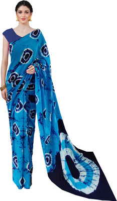 NIKHILAM Printed Daily Wear Pure Cotton Saree(Light Blue)